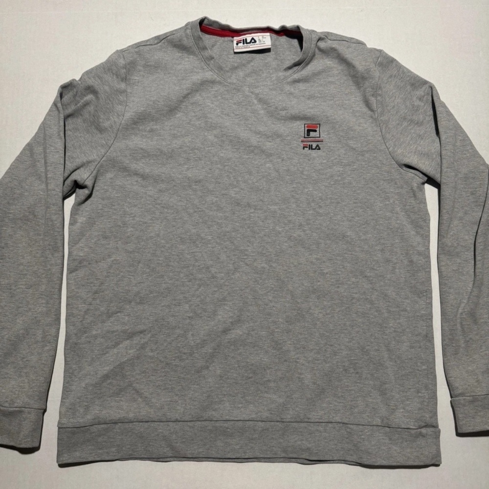 FILA‎ Grey Pullover Long Sleeve Sweatshirt, Men's Large